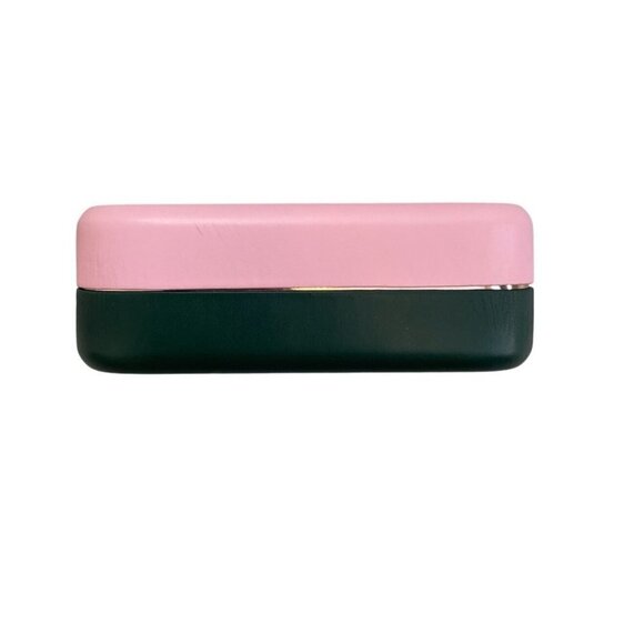 Kate Spade Sunglasses Case With Cleaning Cloth Pink Green Hardcover Large - Picture 8 of 13